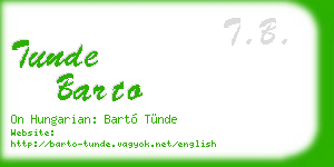 tunde barto business card